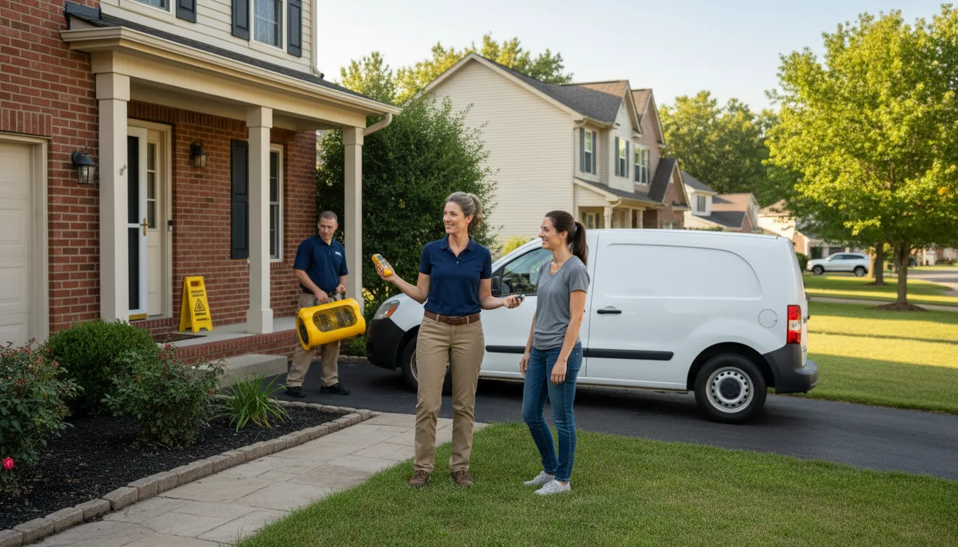 Residential water damage restoration in Cerro Gordo, IL